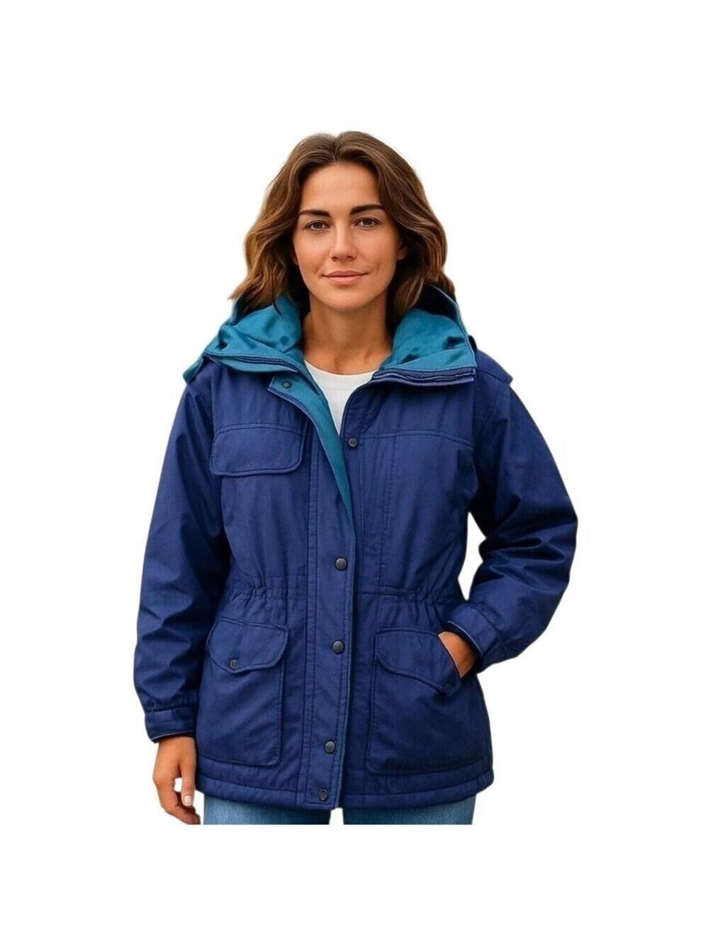 Vintage 80s Solstice Gore-Tex Blue Ski Parka Jacket Womens M Y2K